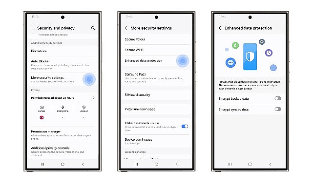Private Sharing ve Gelişmiş Data Muhafazası Samsung Galaxy aygıtlarda şahsî bilgi güvenliği için gelişmiş sistemler sunuyor