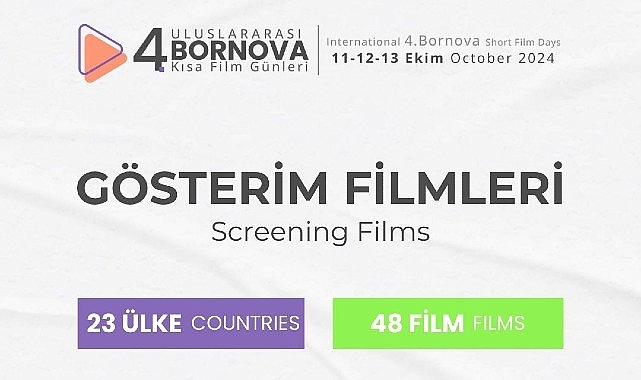 4. Memleketler arası Bornova Kısa Sinema Günleri’nde geri sayım başladı