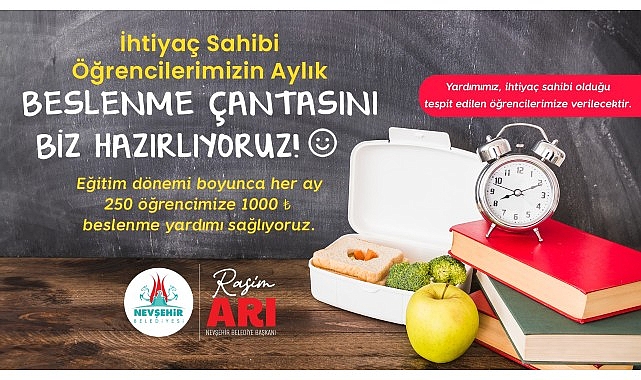 Nevşehir Belediyesi’nden öğrencilere aylık bin TL beslenme takviyesi